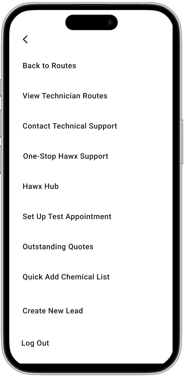 Menu — Before redesign